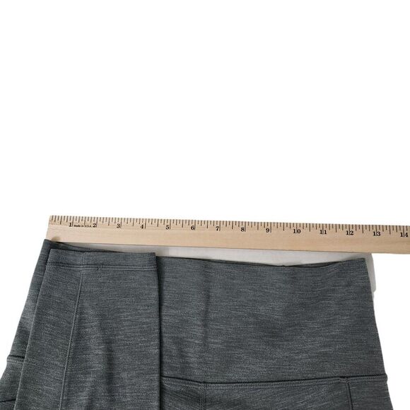 Athleta Leggings Medium Tall MT Green Gray Salutation Stash Pocket II 7/8 Tight‎ - Picture 10 of 12